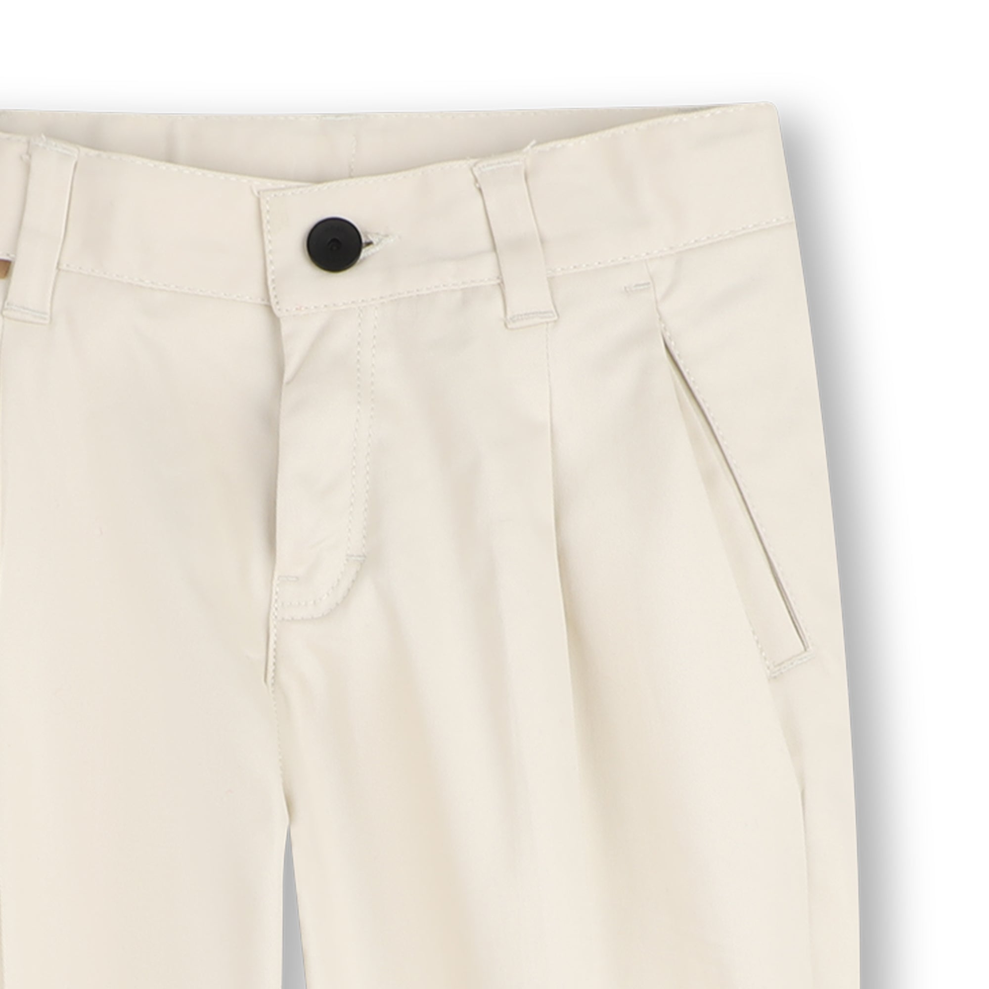 Cotton Stretch Chino Trousers with Button Fastening Hugo Boss