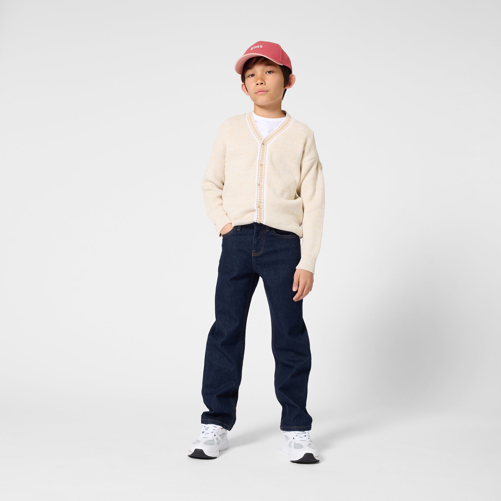 Boys Regular Fit Denim Pants in Dark Blue Hugo Boss
