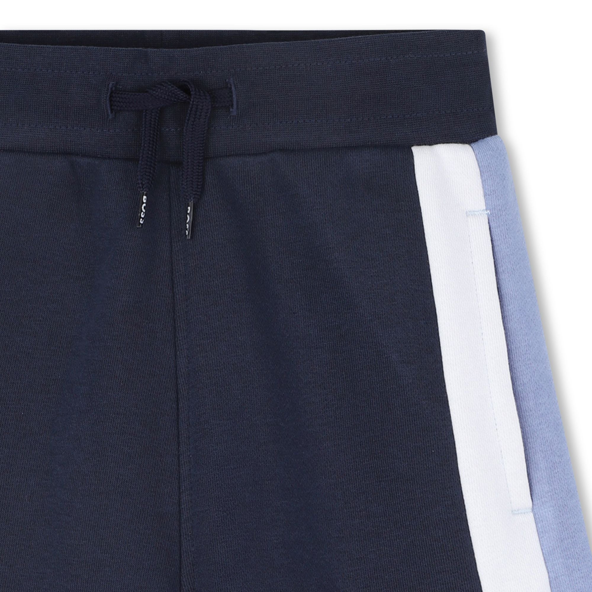 Boys Color-Block Fleece Shorts in Navy Hugo Boss