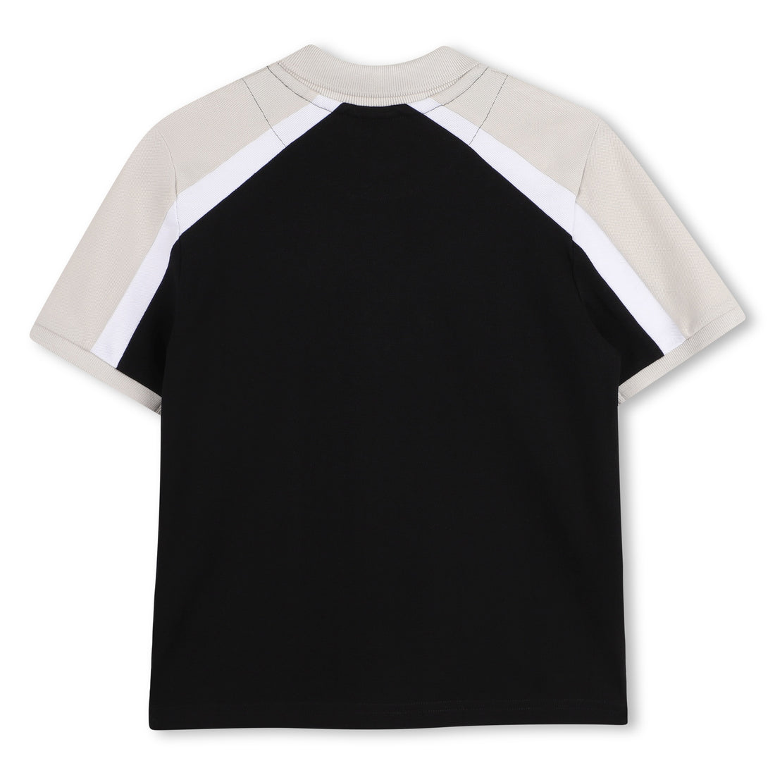 Cotton Piqué Polo Shirt with Contrast Shoulder Panels Hugo Boss