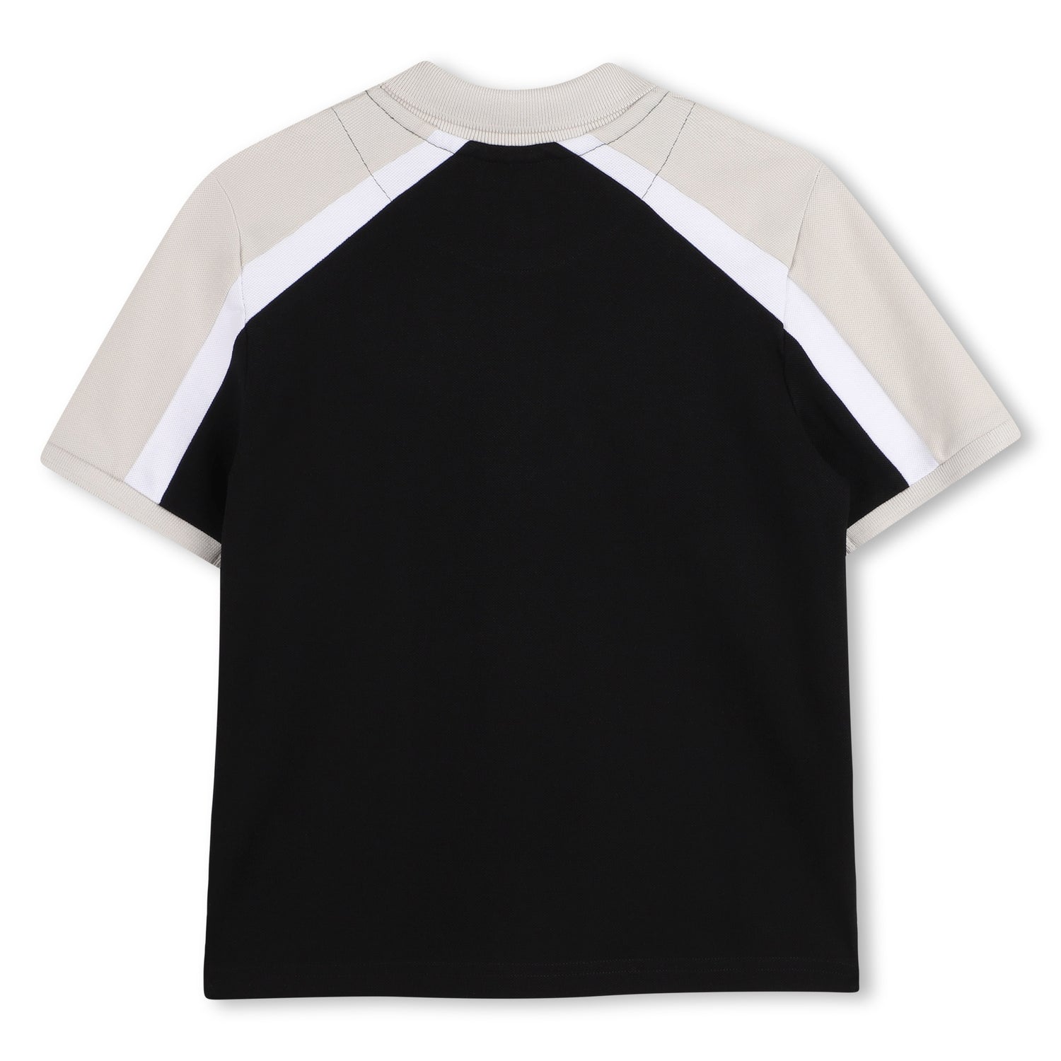 Cotton Piqué Polo Shirt with Contrast Shoulder Panels Hugo Boss