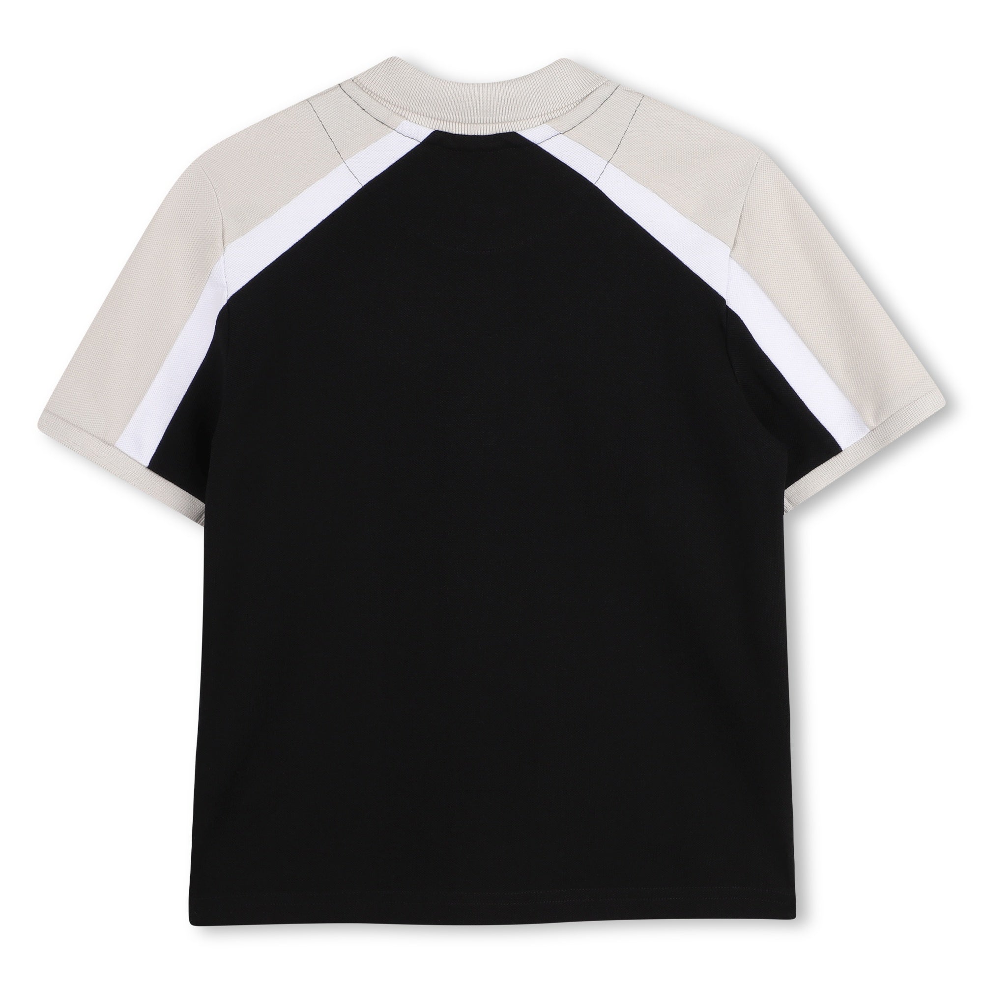 Cotton Piqué Polo Shirt with Contrast Shoulder Panels Hugo Boss