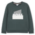 Cotton Blend Fleece Sweatshirt with Graphic Chest Detail Hugo Boss