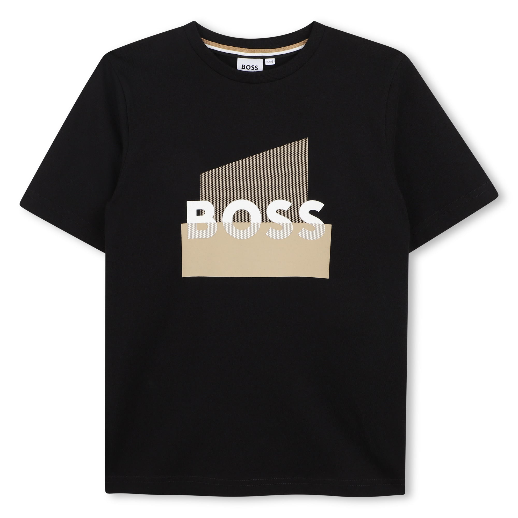 Cotton Jersey Short Sleeve T Shirt with Graphic Chest Print Hugo Boss
