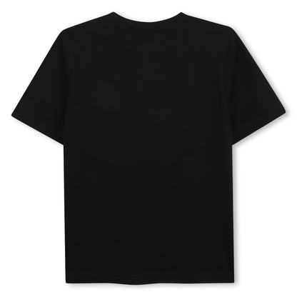 Cotton Jersey Short Sleeve T Shirt with Graphic Chest Print Hugo Boss