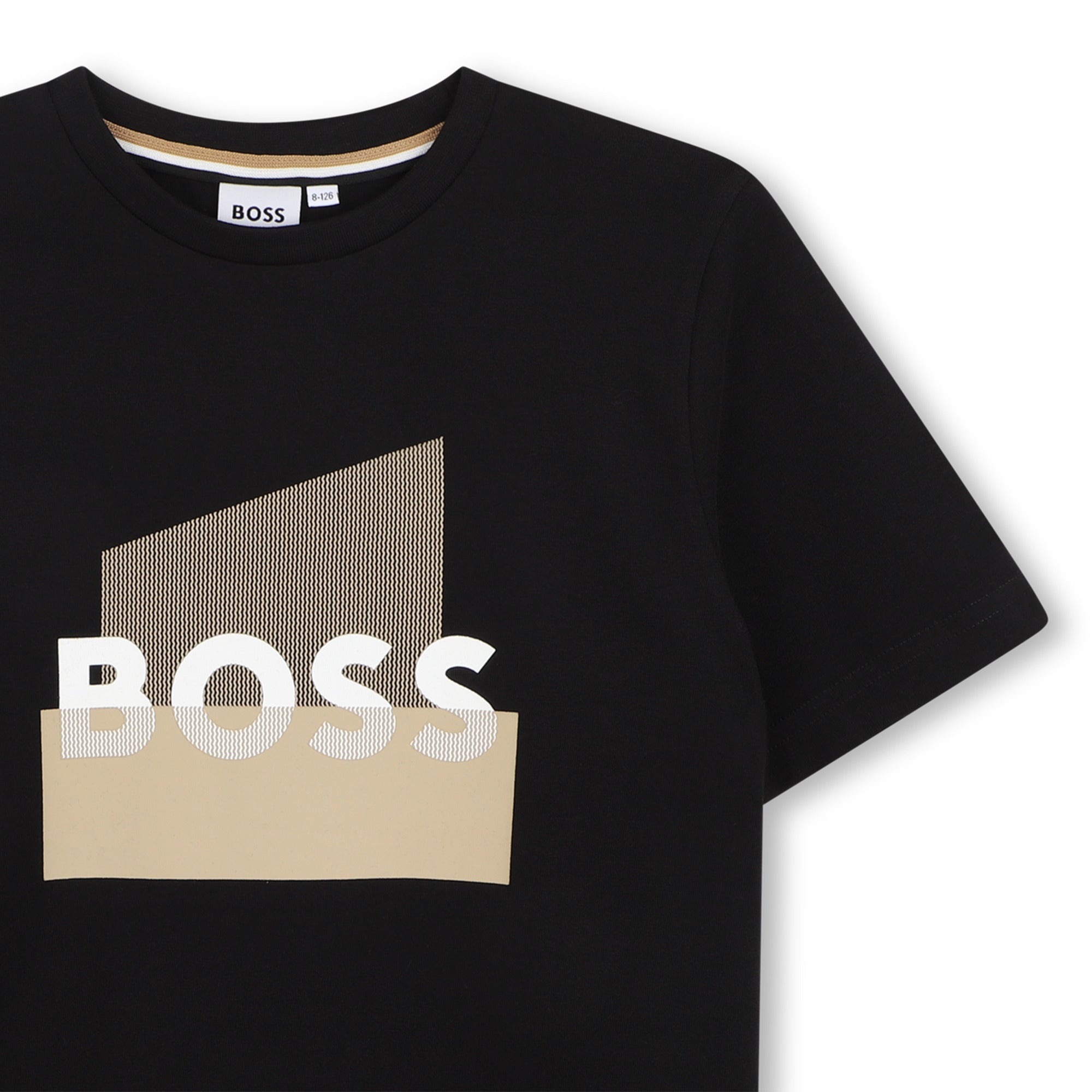 Cotton Jersey Short Sleeve T Shirt with Graphic Chest Print Hugo Boss