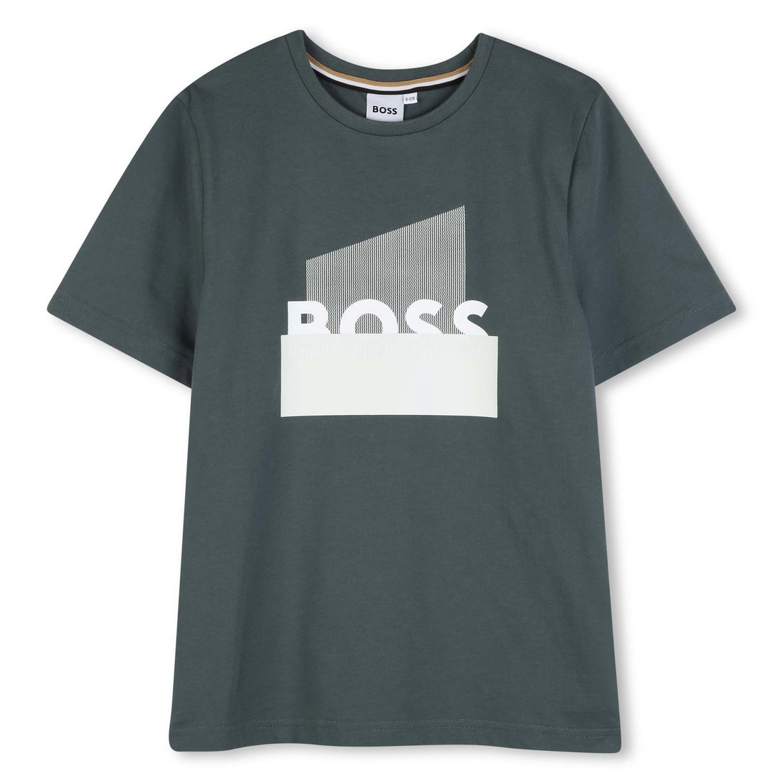 Cotton Jersey Short Sleeve T Shirt with Graphic Chest Design Hugo Boss