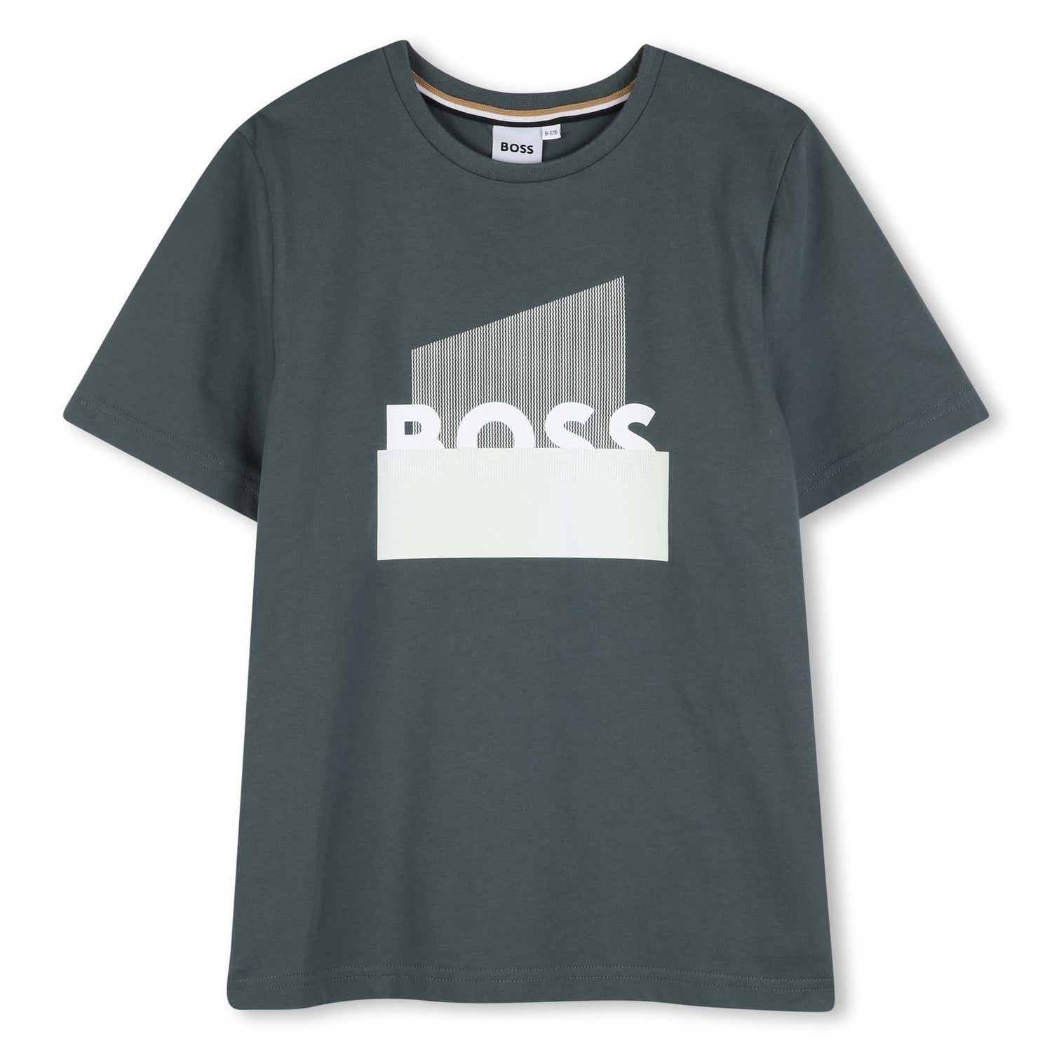 Cotton Jersey Short Sleeve T Shirt with Graphic Chest Design Hugo Boss