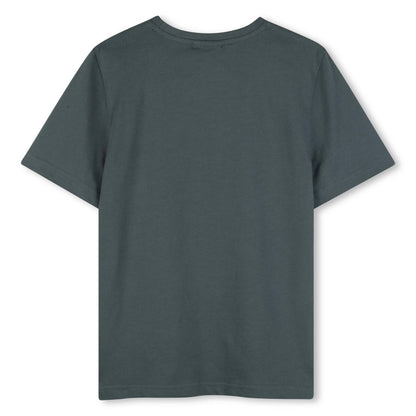Cotton Jersey Short Sleeve T Shirt with Graphic Chest Design Hugo Boss