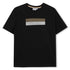 Cotton Short Sleeve T Shirt with Chest Stripe Detail Hugo Boss