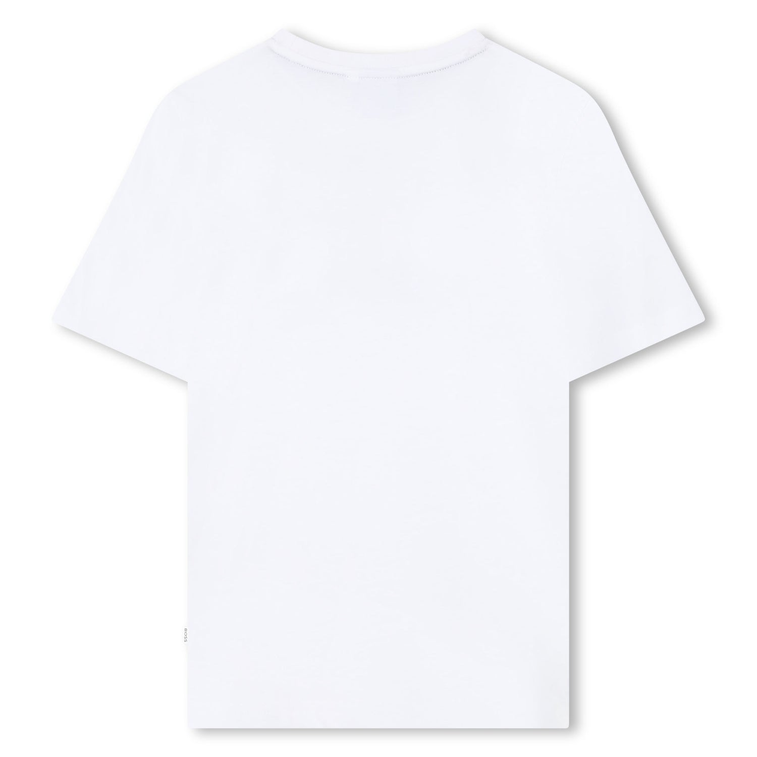 Cotton Short Sleeve T Shirt with Chest Stripe Detail Hugo Boss