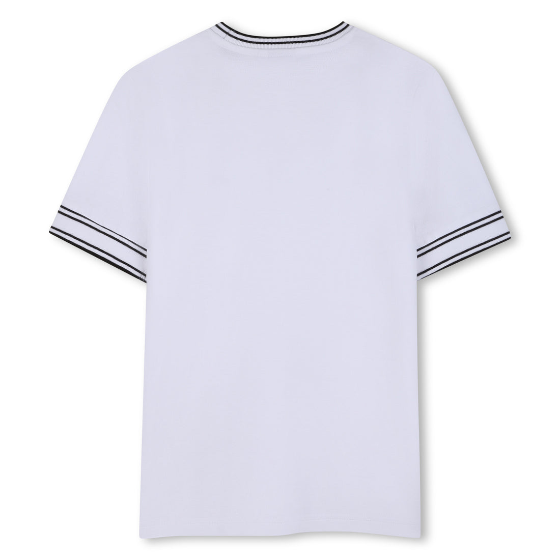 Cotton Piqué Short Sleeve T Shirt with Contrast Trim Hugo Boss