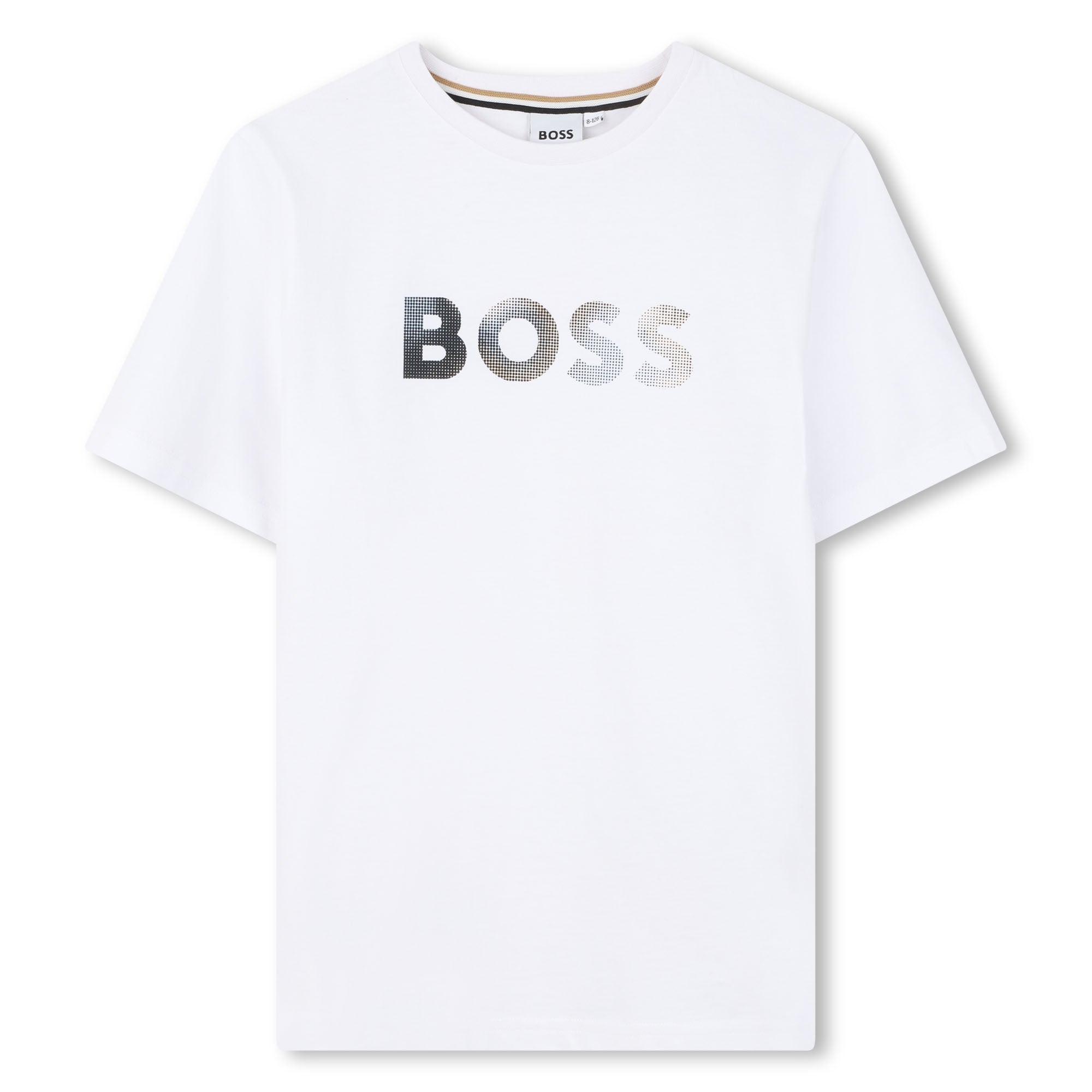 Cotton Jersey Short Sleeve T Shirt with Graphic Chest Print Hugo Boss