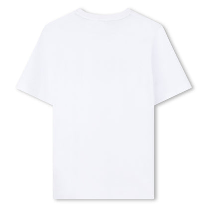 Cotton Jersey Short Sleeve T Shirt with Graphic Chest Print Hugo Boss
