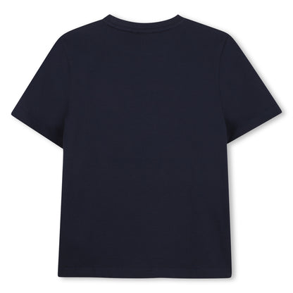 Cotton Jersey Short Sleeve T Shirt with Graphic Chest Print Hugo Boss