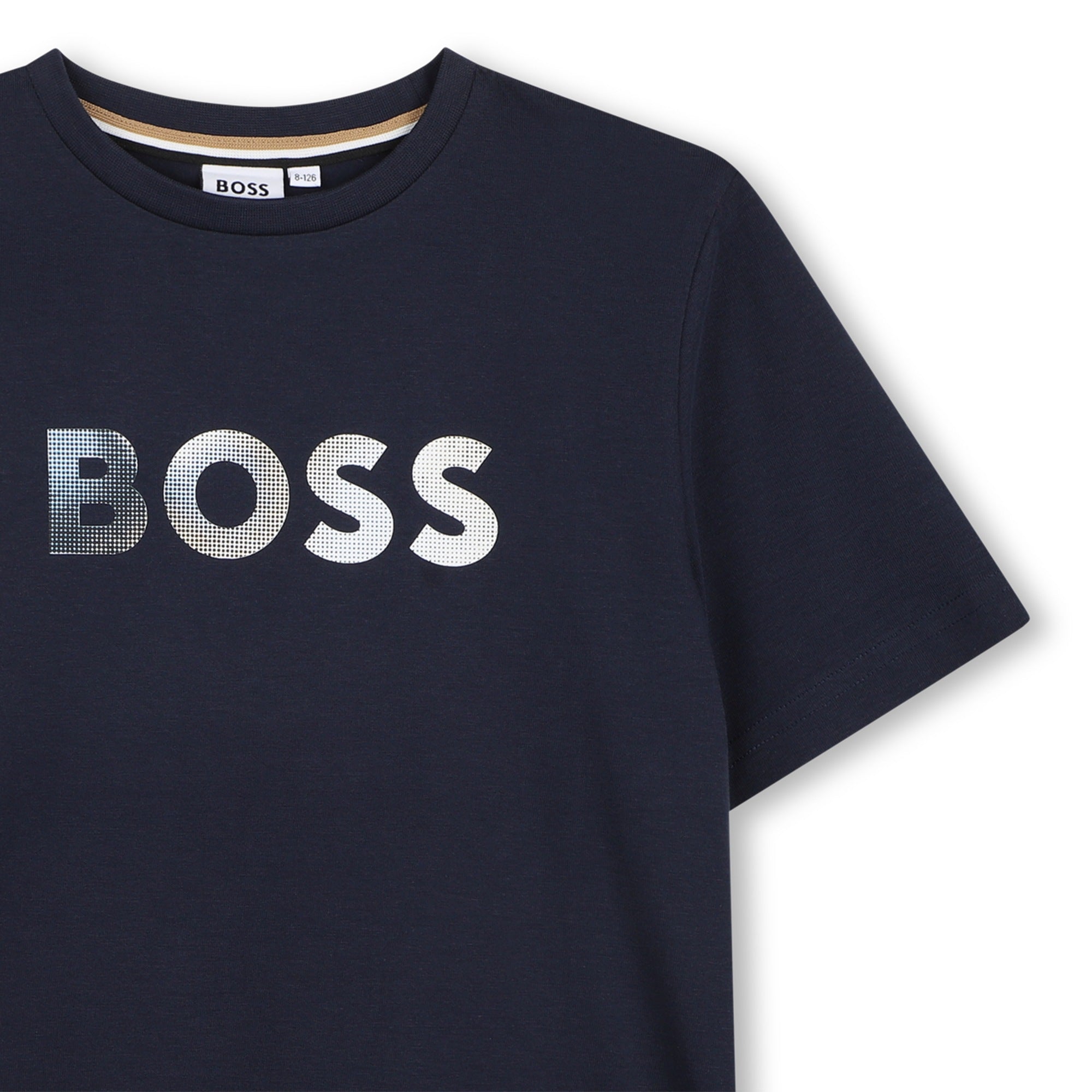 Cotton Jersey Short Sleeve T Shirt with Graphic Chest Print Hugo Boss