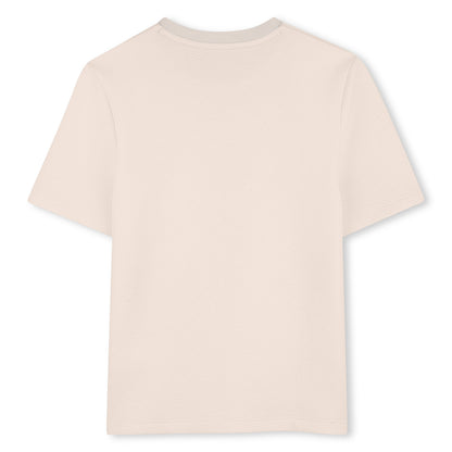 Boys Monogrammed Cotton Interlock T-Shirt in Stone Hugo Boss