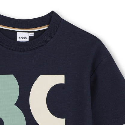 Oversized Cotton Piqué Graphic T Shirt Hugo Boss