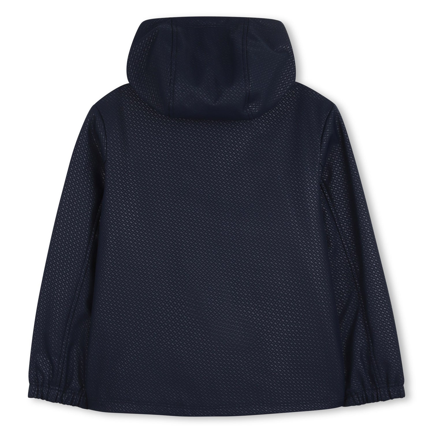 Boys Double-B Embossed Hooded Windbreaker in Navy Hugo Boss
