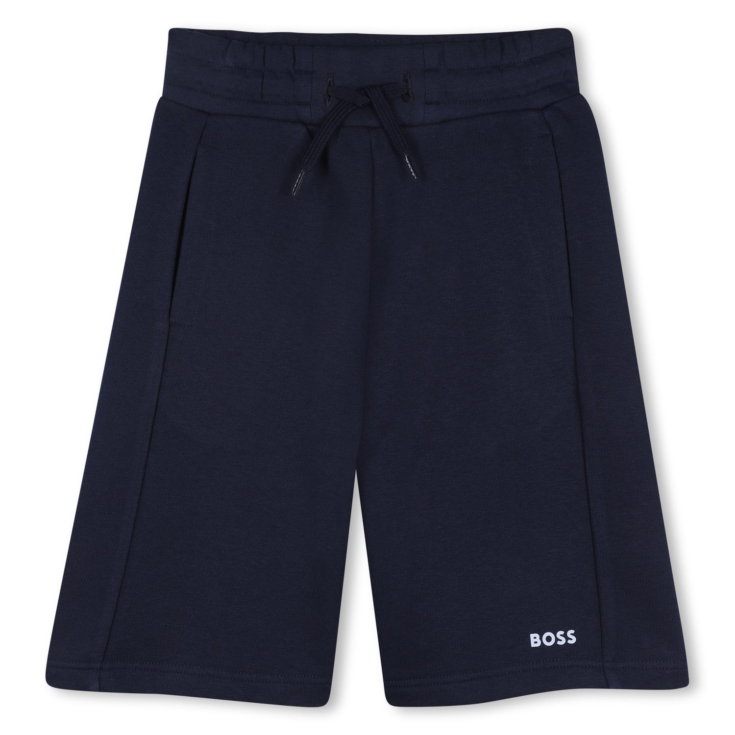 Boys Logo T-Shirt and Bermuda Shorts Set in White and Navy Hugo Boss