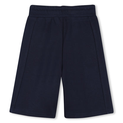 Boys Logo T-Shirt and Bermuda Shorts Set in White and Navy Hugo Boss