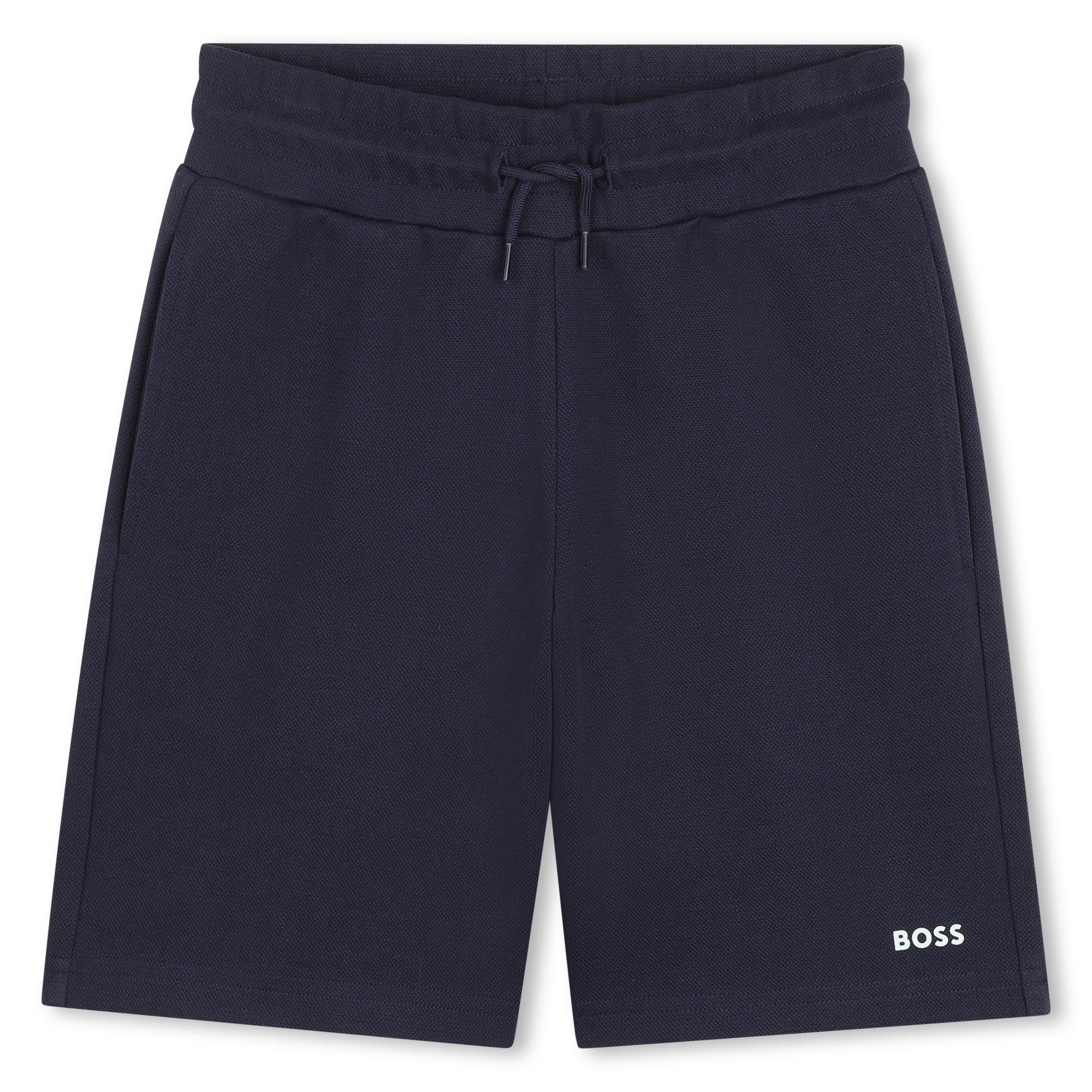 Boys Logo T-Shirt and Piqué Shorts Set in Mint and Navy Hugo Boss