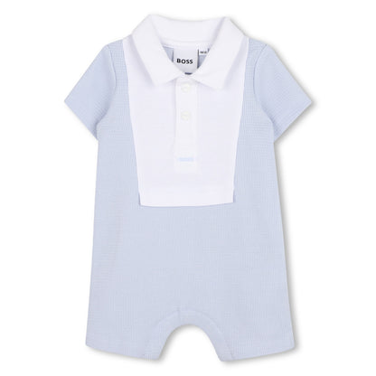 Cotton Waffle Short Jumpsuit Hugo Boss