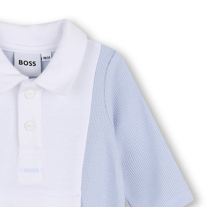 Cotton Waffle Piqué Pyjamas with Polo Collar Hugo Boss