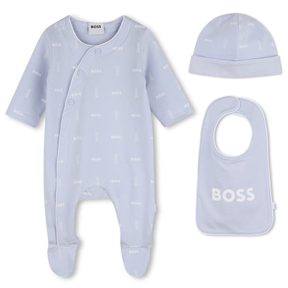 Cotton Jersey Pyjama, Hat and Bib Gift Set Hugo Boss