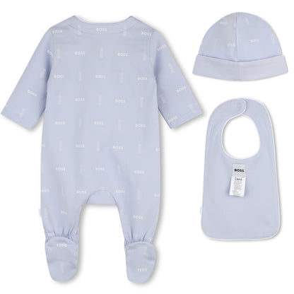 Cotton Jersey Pyjama, Hat and Bib Gift Set Hugo Boss