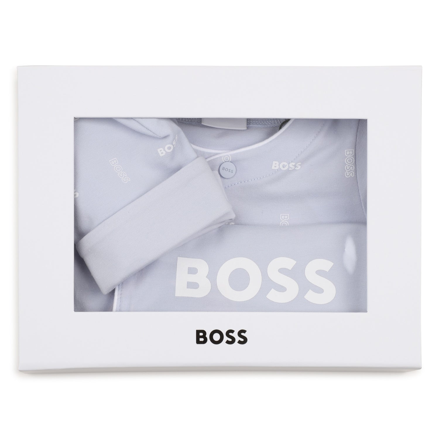 Cotton Jersey Pyjama, Hat and Bib Gift Set Hugo Boss