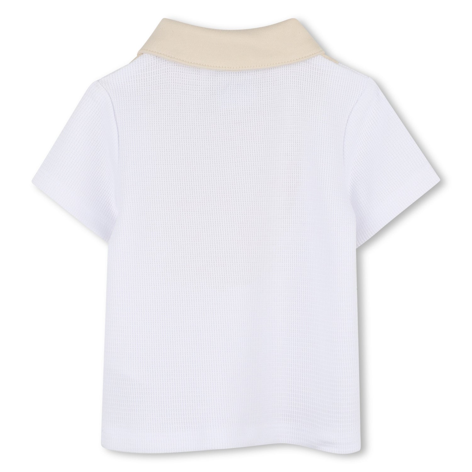 Baby Polo Shirt and Shorts Set in White and Beige Hugo Boss