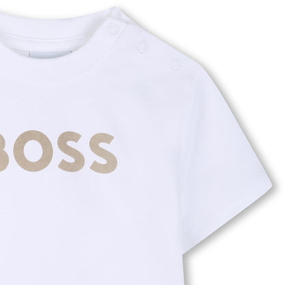 Organic Cotton T-Shirt &amp; Stripe Shorts Gift Set Hugo Boss