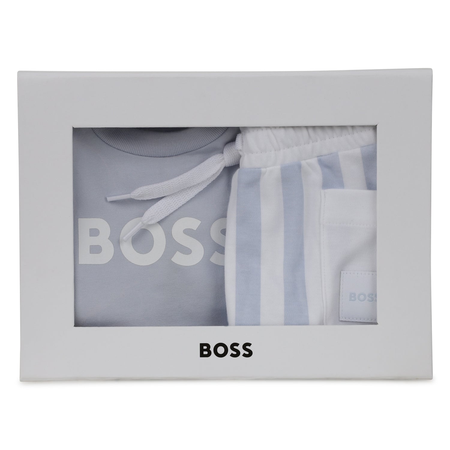 Organic Cotton T-Shirt &amp; Stripe Shorts Gift Set Hugo Boss