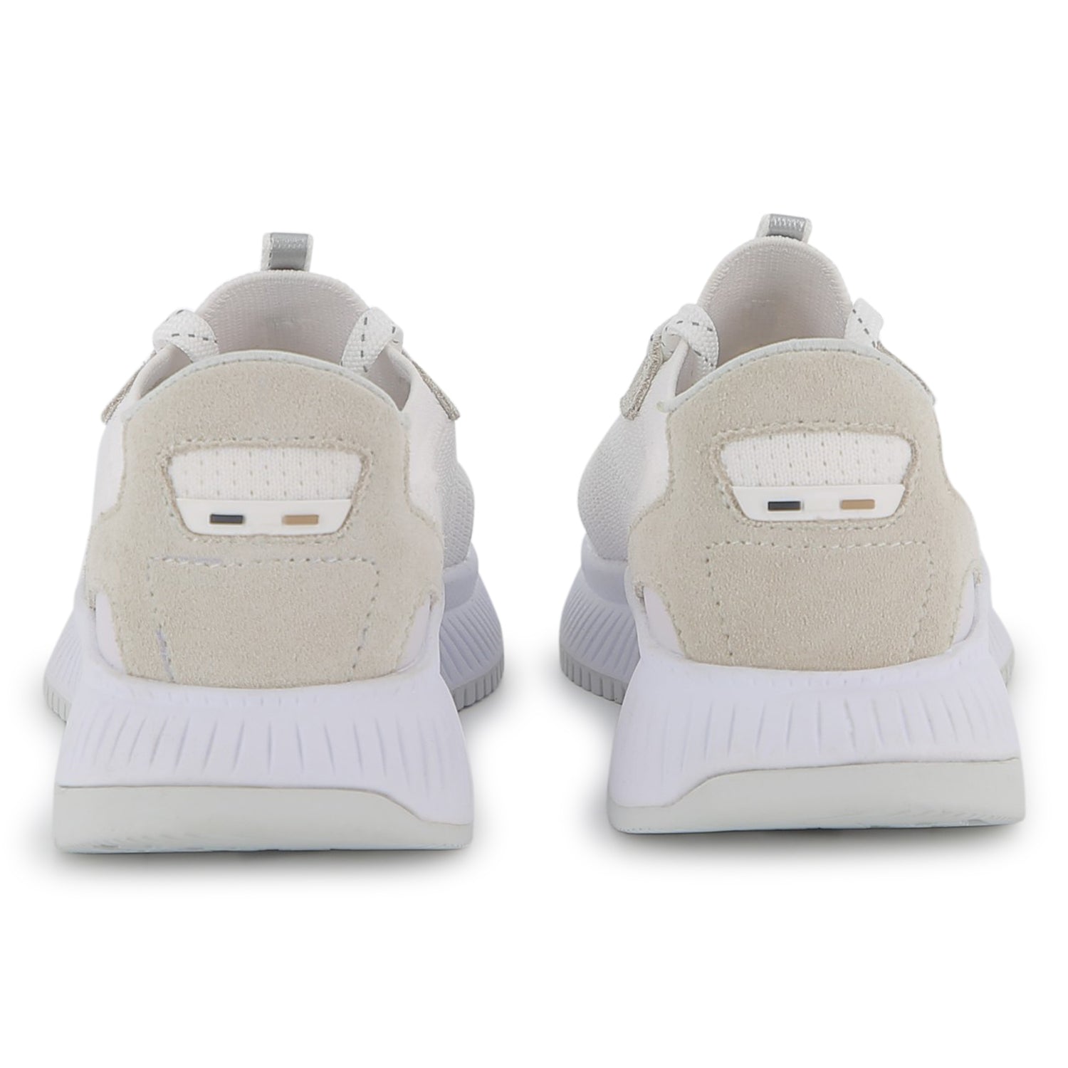 Textile and Suede Low Top Lace Up Sneakers with Cushioned Sole Hugo Boss