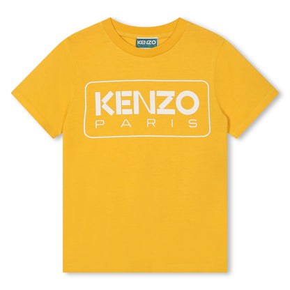 Short Sleeves Jersey Tee-Shirt with "Paris" Print Kenzo