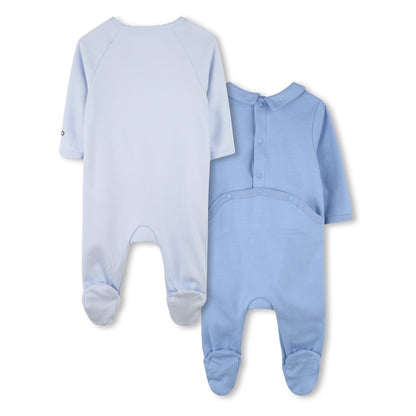 Set of Two Baby Sleepsuits Pink And Blue Set Options Kenzo