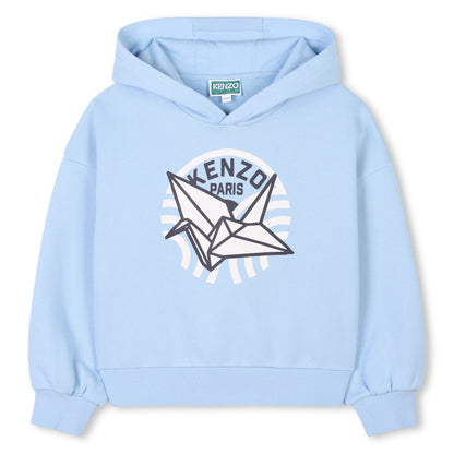 Kids Hooded Sweatshirt with Signature Detailing Kenzo
