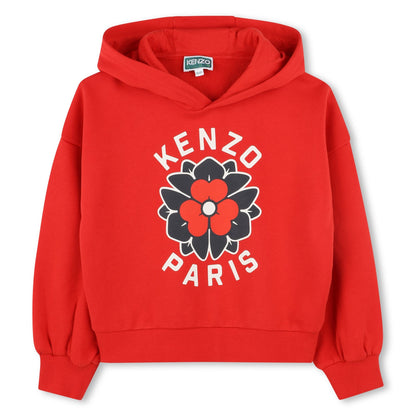 Kids Hooded Sweatshirt with Signature Detailing Kenzo