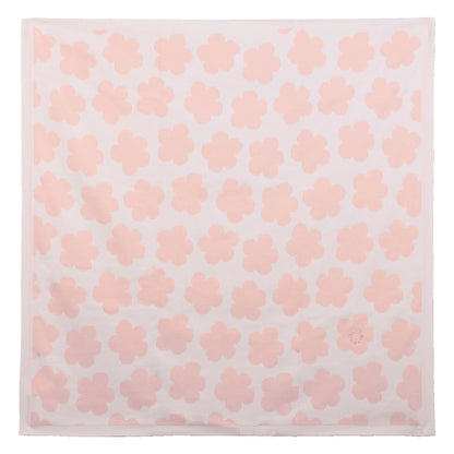 Cotton Baby Blanket with Logo Pattern, Veiled Rose, Sky Blue Kenzo