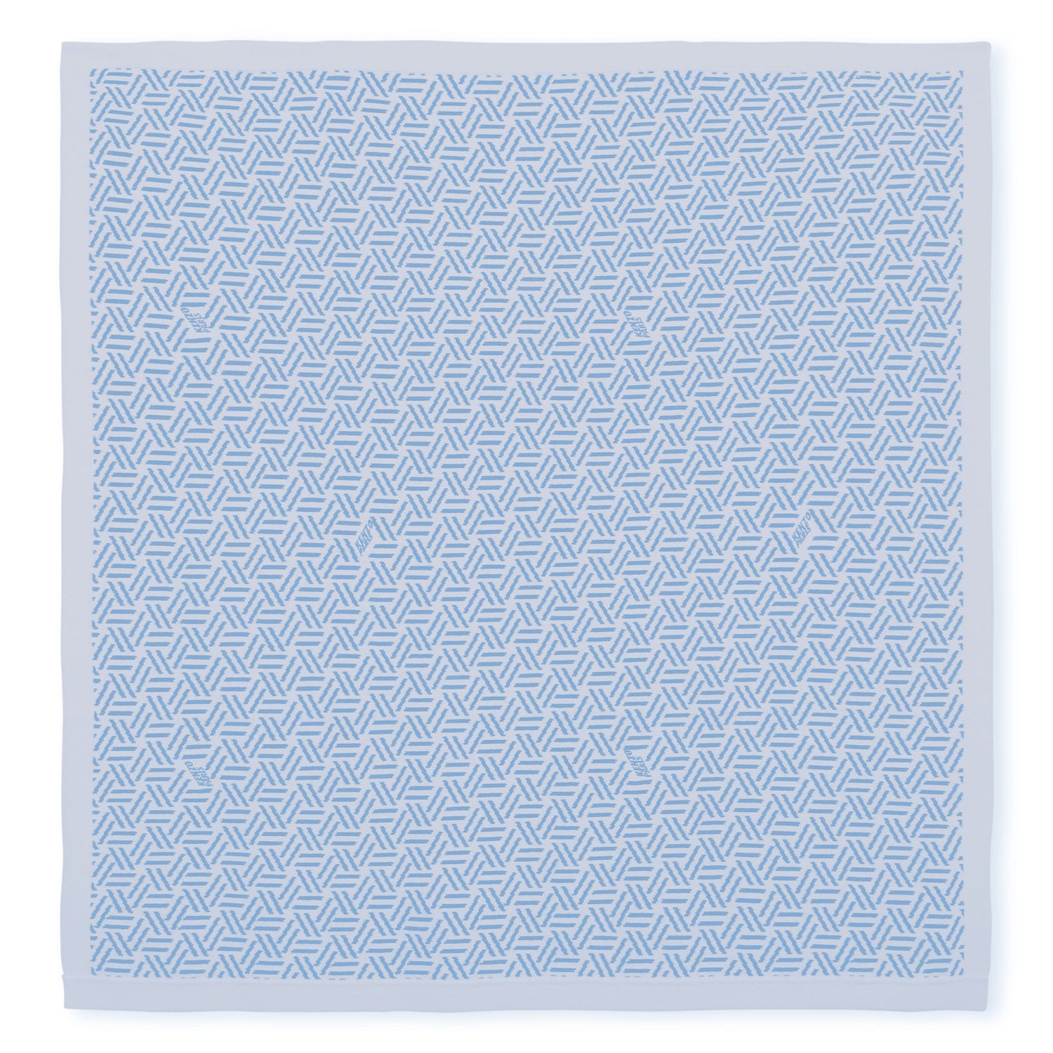 Cotton Baby Blanket with Logo Pattern, Veiled Rose, Sky Blue Kenzo