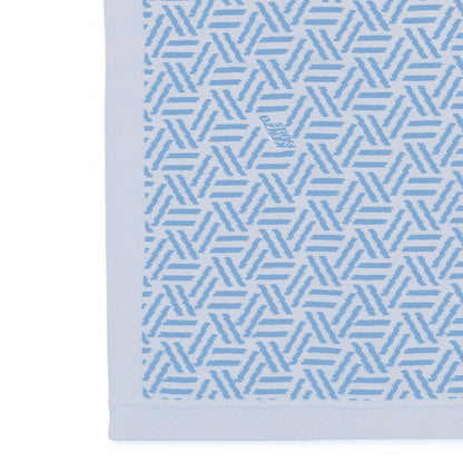 Cotton Baby Blanket with Logo Pattern, Veiled Rose, Sky Blue Kenzo