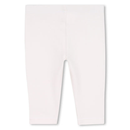 Baby pink dress, white leggings and matching headband set with embroidered detail Kenzo