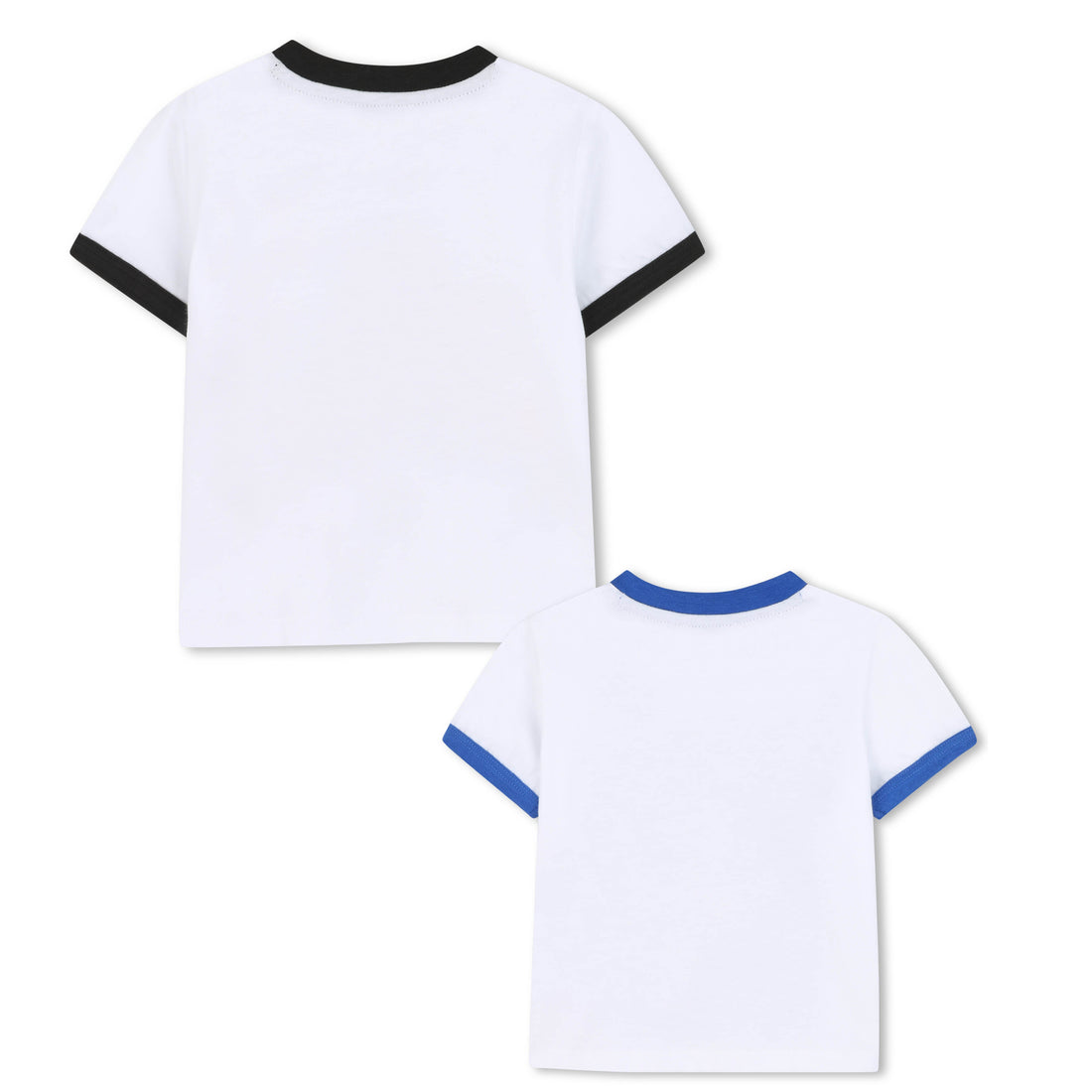 Pack of Two Graphic T-Shirts, White with Contrast Trim Kenzo