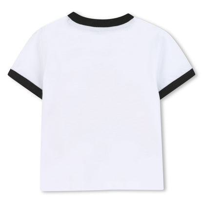 Pack of Two Graphic T-Shirts, White with Contrast Trim Kenzo