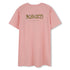 Kids pink organic cotton t-shirt dress with tiger badge and logo print Kenzo