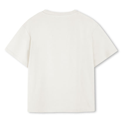 Kids organic cotton t-shirt with roaring tiger logo print Kenzo