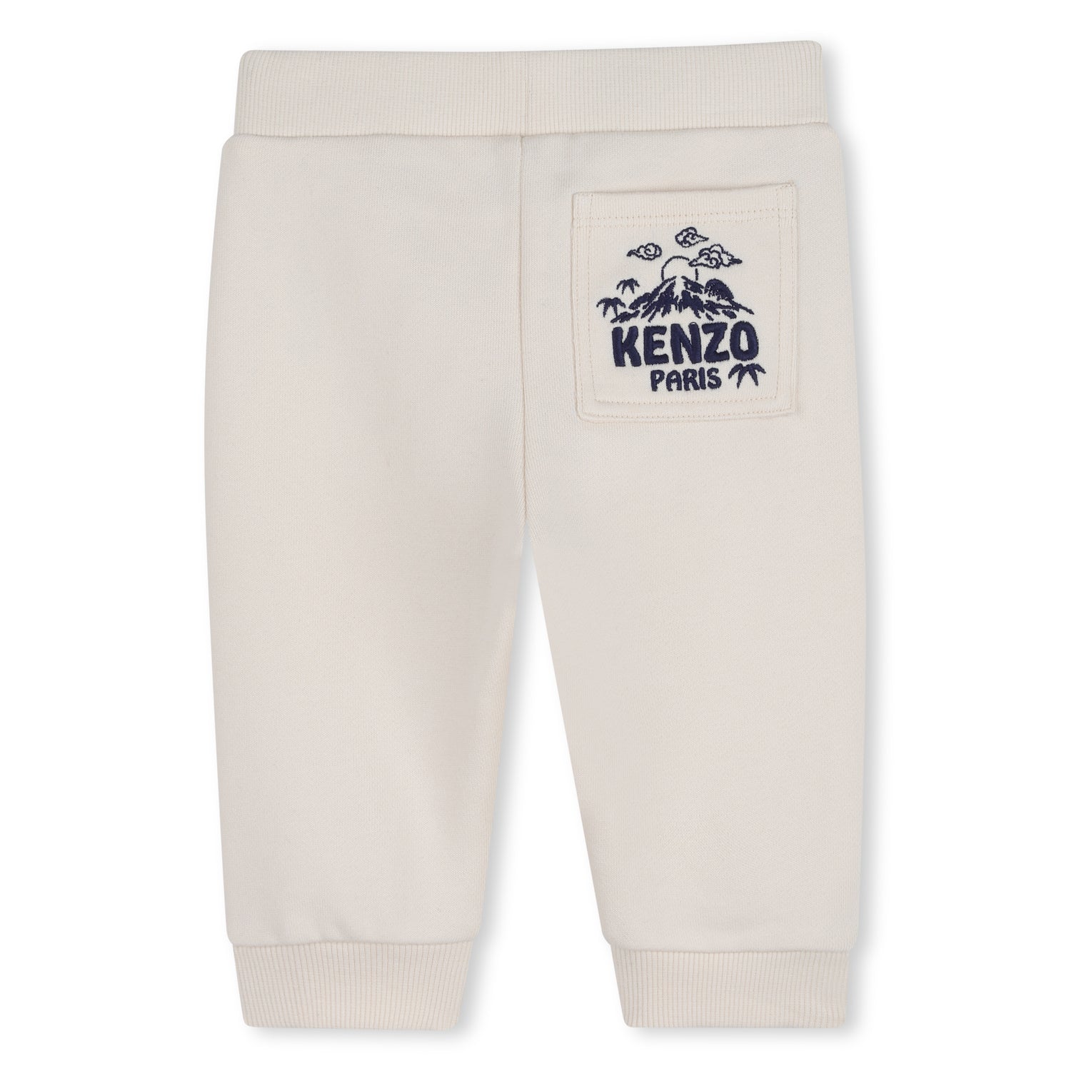 Cardigan &amp; Pants Set in Navy Blue and Off-White Kenzo