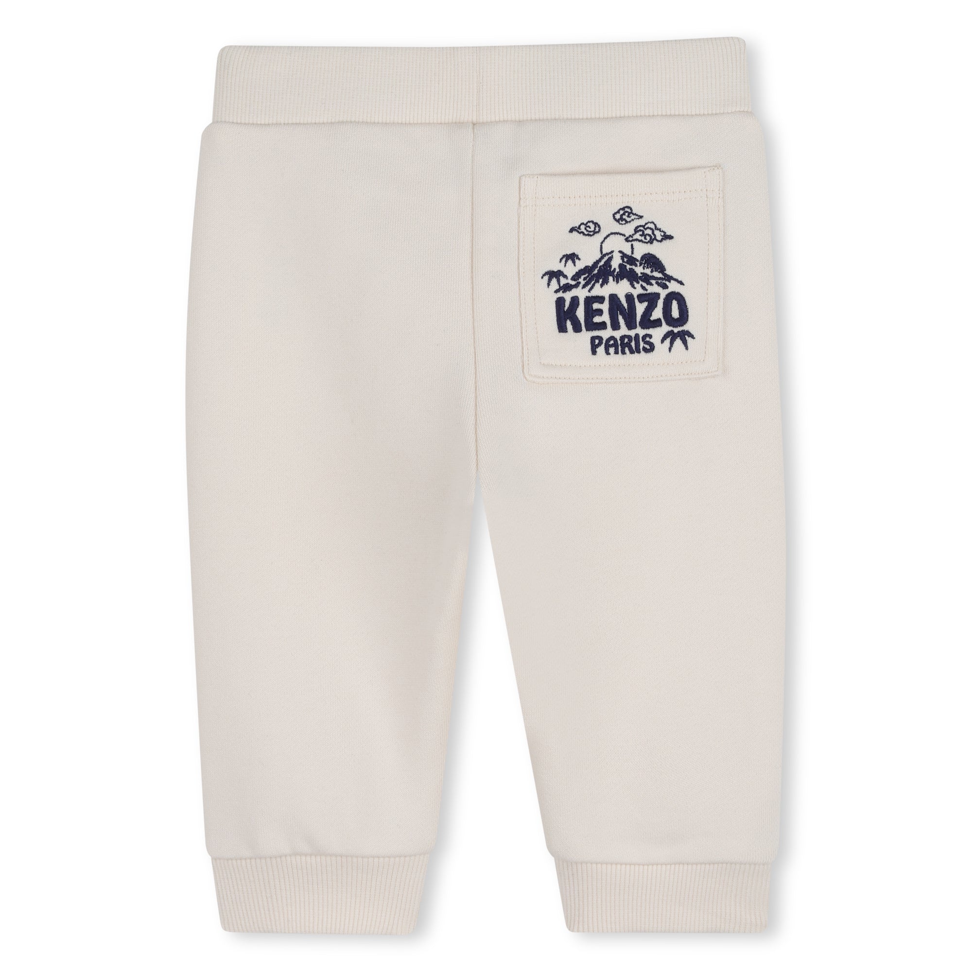 Cardigan &amp; Pants Set in Navy Blue and Off-White Kenzo