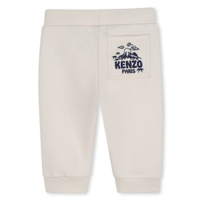 Cardigan &amp; Pants Set in Navy Blue and Off-White Kenzo